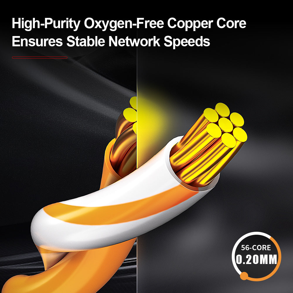 AMPCOM CAT6a 24AWG UTP LSZH Network Patch Cable for Data Center Cabling or Surveillance System Wiring