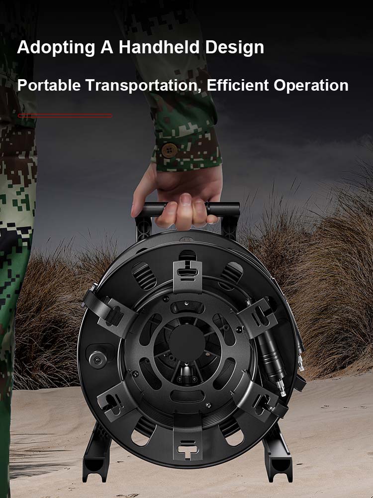 AMPCOM TPU Handheld Fiber Optic Cable Laydown Cart Lightweight Fiber Optic Cable Laydown Cart