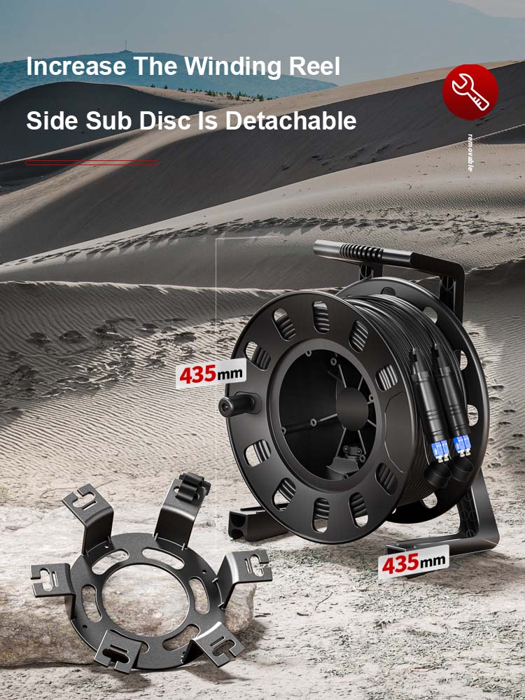 AMPCOM TPU Handheld Fiber Optic Cable Laydown Cart Lightweight Fiber Optic Cable Laydown Cart