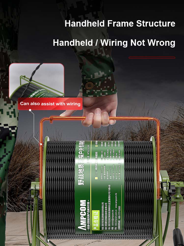 AMPCOM Field Cable Laydown Cart Efficient Field Cable Laydown Cart