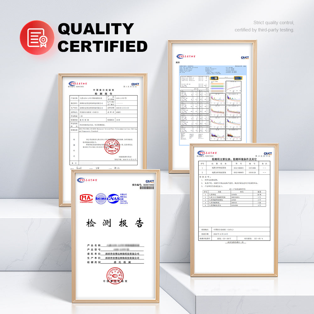 AMPCOM Cat7 26AWG Snagless Shielded (S/FTP) Network Patch Cable, Ultra-Flexible PVC Jacket