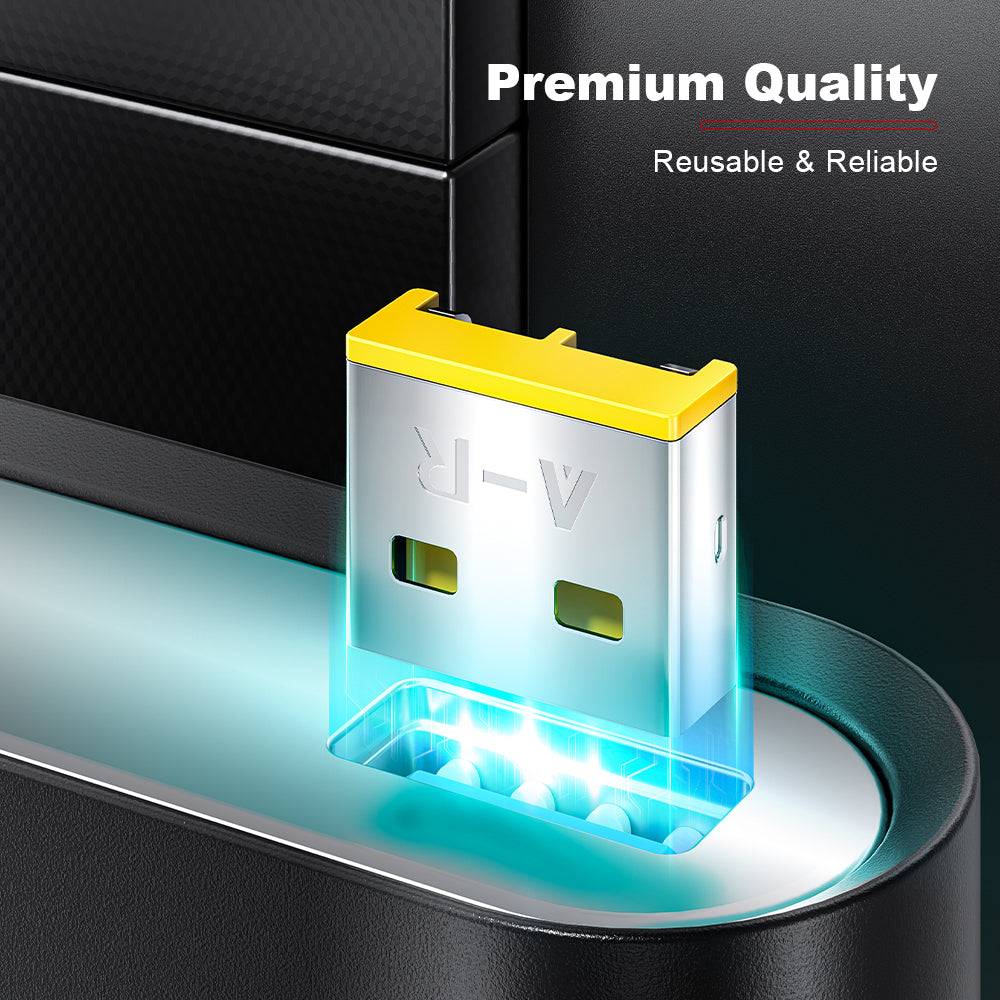 AMPCOM USB Port Lock with Key, Removable Type-A Metal Port Lock Blocker for PC/Laptop, Multiple Color Options Available