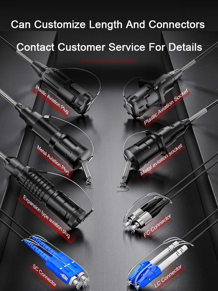 AMPCOM Combat Fiber Optic Jumper Cable Outdoor Communication Dedicated Adapter