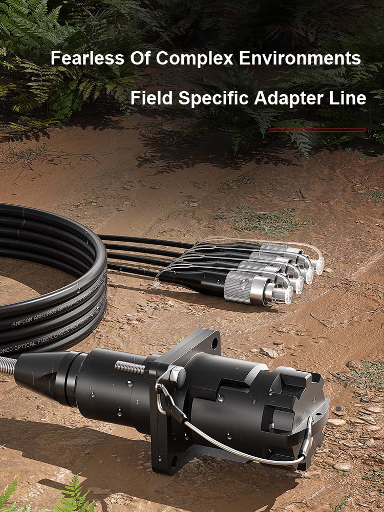 AMPCOM Combat Fiber Optic Jumper Cable Outdoor Communication Dedicated Adapter