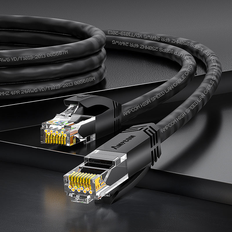 AMPCOM CAT6 UTP 24AWG LSZH Patch Cable for Data Center Cabling or Surveillance System Wiring
