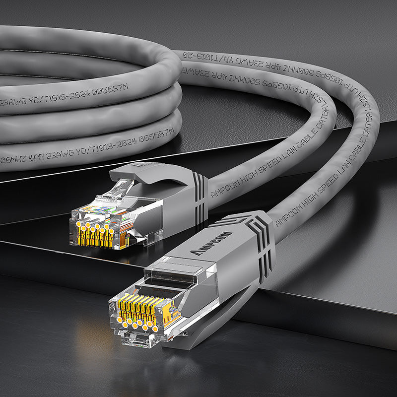 AMPCOM CAT6a 24AWG UTP LSZH Network Patch Cable for Data Center Cabling or Surveillance System Wiring