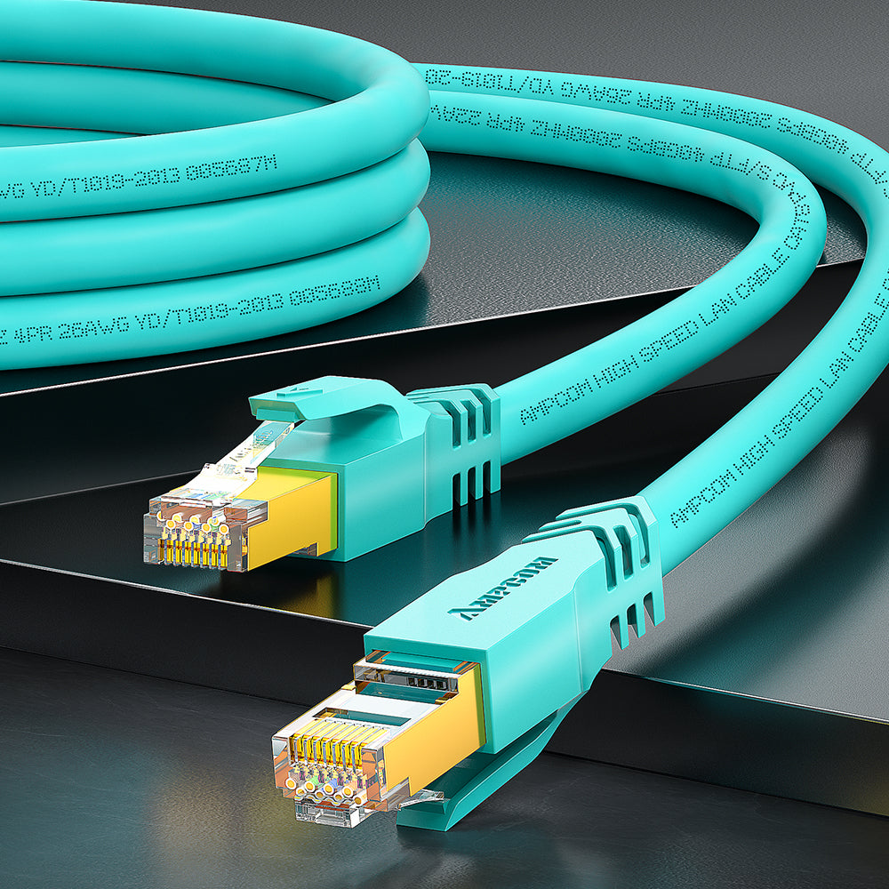 AMPCOM Cat8 26AWG Snagless Shielded (S/FTP)  Network Patch Cable, Ultra-Flexible PVC Jacket