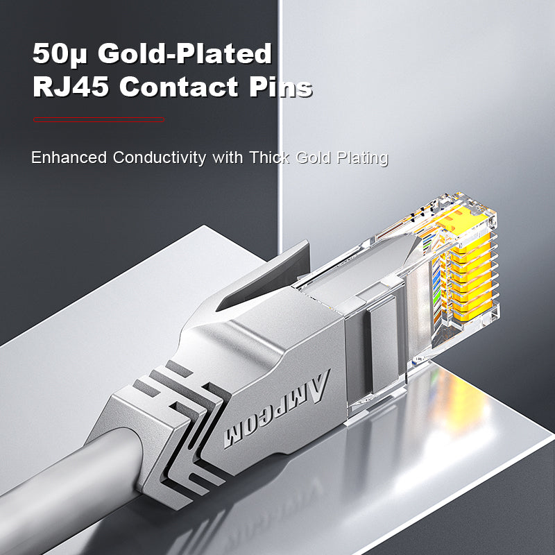 AMPCOM CAT6 Unshielded (UTP) PVC Network Patch Cable  for Home or Data Center