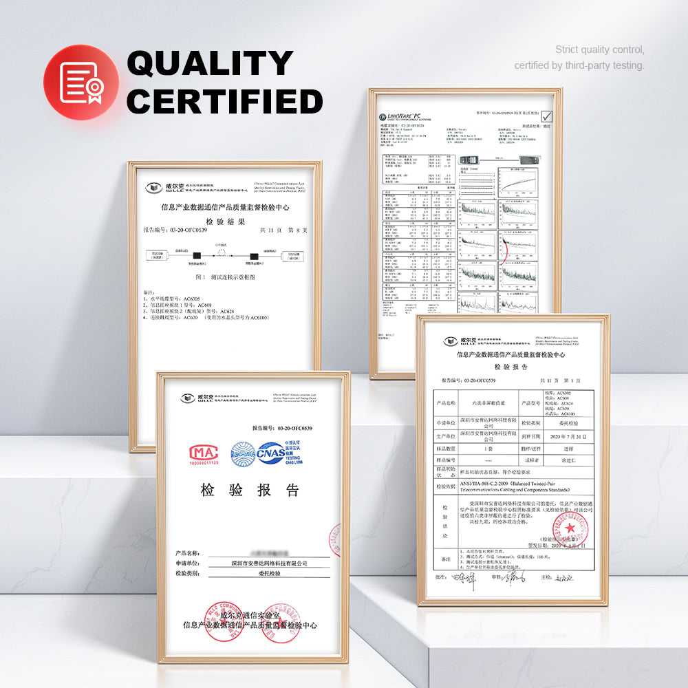 AMPCOM CAT6 Unshielded (UTP) PVC Network Patch Cable  for Home or Data Center